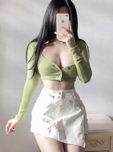 Load image into Gallery viewer, Green Polo Sweater - The Angels Hub
