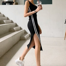 Load image into Gallery viewer, Sporty Striped Maxi Tank Dress - The Angels Hub
