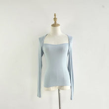 Load image into Gallery viewer, Square Elegant Collar Slimming Long Sleeve Tee - The Angels Hub
